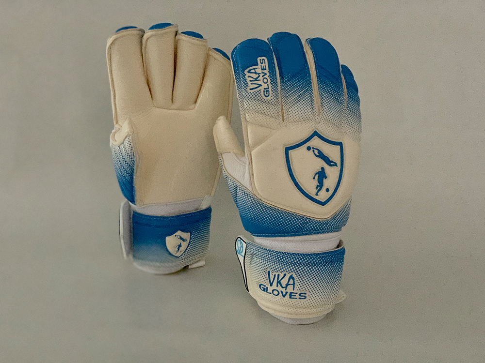 VKA Gloves Rollfinger Wit/Blauw